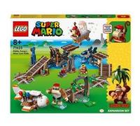 LEGO Super Mario Ensemble d'Extension Course de Chariot de Mine de Diddy Kong, Construisez Le Niveau Emblématique, Jouet d'avion à Construire et 4 Personnages, pour Enfants, Garçons et Filles 71425