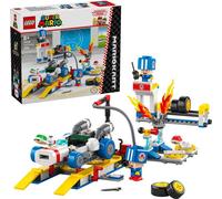 LEGO Super Mario : Mario Kart - Crapaud et son garage, jouet enfant à construire, 2 figurines de crapaud bleu, idée cadeau pour 8 ans, pour garçon et fille, kit du joueur, 72035