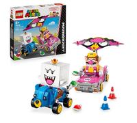 LEGO Super Mario : Mario Kart - Wario et Roi Boo - Jouet Interactif avec 2 Voitures & 2 Figurines - Décoration - Cadeau sur Le Thème des Jeux Vidéo pour Garçon ou Fille dès 8 Ans 72038