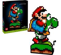 LEGO Super Mario World : Mario et Yoshi, ensemble de fans adultes de Nintendo, figurines de collection en pixels, décorations pour la maison et le bureau, idée cadeau pour elle et lui, 71438