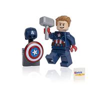 LEGO Superheroes: Captain America Minifig with Shield, Stand and Hammer (Mjolnir)