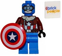 LEGO Superhéros : Pilot Captain America Mini figurine avec bouclier - à partir du set 76076