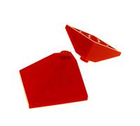 LEGO System 3675 Lot de 2 tuiles de Toit Doubles obliques Rouge 33° 3 x 3