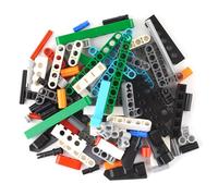 Lego Technic Lot de 100 briques de construction colorées - Barres perforées Liftarms - Broches croisées - Pièces techniques pour constructions créatives