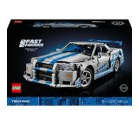 LEGO Technic Voiture Nissan Skyline GT-R (R34) 2 Fast 2 Furious - Maquette de Voiture pour Adulte - Fonction Drift, Direction, Suspension & Moteur 6 Cylindres - Cadeau Collector pour Fans 42210