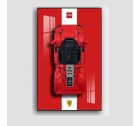 Lego Technic Ferrari Daytona SP3 42143 Tableau d'affichage mural pour modèle à l'échelle 1:8, cadre de collection de voitures de course, acrylique durable compatible avec les supercars Lego, cadeau