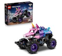 LEGO Technic Monster Jam Sparkle Smash à rétrofriction 42220 | Jouet camion pour garçon dès 7 ans, maquette de voiture de course rose, design licorne, cadeau d'nniversaire, 243 pièces