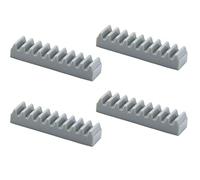 LEGO Technic NEW LIGHT GREY RACK GEAR SET Track Kit 1x4 Part Piece Mindstorms NXT robot robotics assortment pack ev3 motor (Pack of 4 pcs)