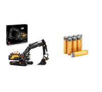 LEGO Technic Pelleteuse Volvo EC500 Hybride - Maquette pour Adulte de Véhicule de Construction Motorisé - Bras Articulé & Chenilles Mobiles + Piles: Amazon Basics Pack of 8 x AA