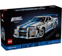 LEGO Technic Voiture Nissan Skyline GT-R (R34) 2 Fast 2 Furious - Maquette de Voiture pour Adulte - Fonction Drift, Direction, Suspension & Moteur 6 Cylindres - Cadeau Collector pour Fans 42210