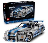 LEGO Technic Voiture Nissan Skyline GT-R (R34) 2 Fast 2 Furious - Maquette de Voiture pour Adulte - Fonction Drift, Direction, Suspension & Moteur 6 Cylindres - Cadeau Collector pour Fans 42210