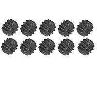 Lego TECHNIK Technic - Lot de 10 " dents de 12 dents en noir.