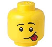 LEGO tête de boîte de rangement Silly large 24 x 27 cm polypropylène jaune Jaune G