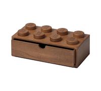 Lego Tiroir de bureau LEGO 8 en bois Chêne teinté foncé