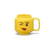 LEGO Petite tasse en céramique - Winking Girl - 255 ml | Tasse parfaite pour hommes, tasses pour enfants et femmes, amusant cool et unique petite tasse, passe au lave-vaisselle