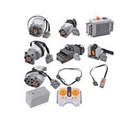LegoHuangg Kit Moteur Puissant 11PCS - Compatible Lego Technic Power Functions - Moteur M/L/XL, Servo, Moteur Train, Batterie, Télécommande - Lego Moteur