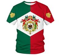 LEGOMASK Chemises patriotiques à manches courtes pour homme - Collection de t-shirts graphiques avec drapeau du Mexique - Collection Festival Series Top, vert, Taille XL