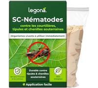 Legona Nématodes SC pour lutter contre les courtilières - 200 millions pour 400 m² / 1000 l de terreau - Traitement bio sans nuisibles pour pelouses et massifs