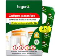Legona Trichogrammes - 1 supports, 3 livraisons - Auxiliaires de lutte biologique contre les mites alimentaires pour cuisine et garde-manger
