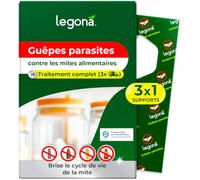Legona Trichogrammes Anti-Mites Alimentaires, 1 Support, 3 livraisons | 9 semaines contre mites alimentaires : cuisine, placards et garde-manger