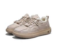 Legou Baskets décontractées pour homme - Doublure en duvet - Chaussures de skate à lacets confortables et tendance, beige, 42 1/3 EU