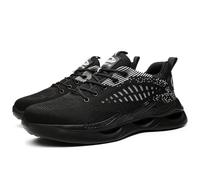 Legou Chaussures d'assurance du travail avec tête en acier - Respirantes et confortables - Résistantes à l'usure - Antidérapantes, Gris, 10 US