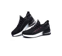 Legou Chaussures de sécurité indestructibles avec bout en acier pour homme et femme - Légères et antidérapantes - Chaussures de travail - Noir + blanc - 39, noir/blanc, 39 1/3 EU