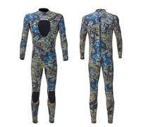 Legou Un ensemble de combinaison de plongée chaude professionnelle de 9 mm pour faire du surf, de la plongée avec tuba, de la natation, de la liberté et de la profondeur. Camouflage bleu et noir XL