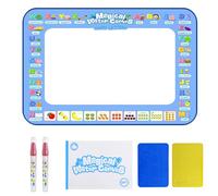 Legpador 100x80 cm Grand Tapis Dessin Eau, Tapis Peinture Enfant avec un Stylo À Eau, Water Doodle Mat pour Tout-Petit, Aqua Tapis de Dessin Réutilisable, Peinture Magique À L'Eau, pour Enfan 1+ An