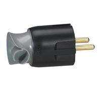 Legrand Fiche mâle avec terre plastique orientation câble 360° noir blister