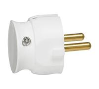 Legrand Fiche extra-plate mâle sans terre 16A sortie latérale blanc - blister