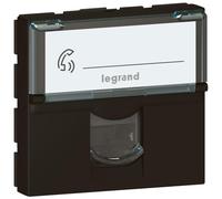 Legrand - Prise RJ 45 multimédia Mosaic catégorie 6 F/UTP 2 modules - noir mat