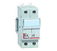 Legrand 005818 M ou gG Coupe-Circuit Sectionneur Unipolaire Neutre pour Cartouche Cylindrique Industrielle, 10mmx38mm, 500V, Gris