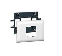 Legrand 010992 DLP Monobloc Mosaic Support pour Goulotte avec Couvercle, 85mm, 2 Modules