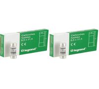 Legrand 013304 Type G Cartouche Industrielle Cylindrique sans Voyant, 10mmx38mm, 4A (Lot de 2)