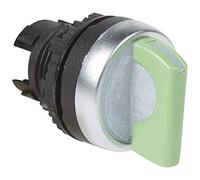 Legrand 024052 Bouton Tournant Lumineux à Manette IP69, Osmoz Composable, 3 Positions Fixes 45°, Vert