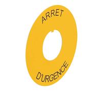 Legrand 024177 Etiquette Osmoz pour Arrêt D'urgence Ø80mm avec Marquage Arret D'urgence, Jaune