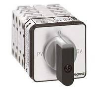 Legrand 027517 PR17 Commutateur à Cames Moteur Triphasé Démarreur 1 Sens de Marche 2 Vitesses avec Fixation Vis sur Porte, Arrêt Central