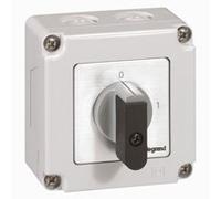 Legrand 027713 PR12 Commutateur à Cames Interrupteur Marche/Arrêt avec Boîtier, 4P, 4 Contacts, 76mm x 76mm