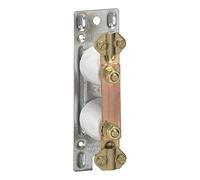 Legrand 034388 Barrette à Cosses Cosga avec Platine Métal, 150x45mm et Fixation par vis Ø3.5mm, Gris, Lot de 5