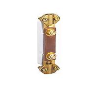 Legrand 034389 Barrette à Cosses Basse avec Platine Plastique, 95x20mm, Longueur 125mm et Fixation par vis Ø5mm, Lot de 10