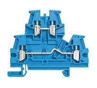 Legrand 037108 Bloc de Jonction de Passage à Vis Viking3 avec 2 Jonctions, 2 Étages Sorties 4mm², Pas 6mm, Bleu