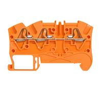 Legrand 037242 Bloc de Jonction de Passage à Ressort Viking3 avec 1 Jonction, 3 Conducteurs, 1 Entrée, 2 Sorties, Pas 5mm, Orange