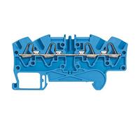 Legrand 037247 Bloc de Jonction de Passage à Ressort Viking3 avec 1 Jonction, 4 Conducteurs, 2 Entrées, 2 Sorties, Pas 5mm, Bleu