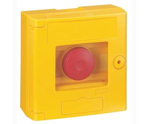 Legrand 038001 Coffret Bris de Glace Coup de Poing IP44 avec Voyant, Montage en Saillie, Jaune