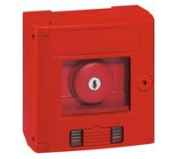 Legrand 038009 Coffret Bris de Glace Coup de Poing IP44 avec 2 Voyant, Montage en Saillie, Rouge
