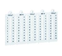 Legrand 039509 Viking3 Plaque Repères à Lecture Horizontale pour Bloc de Jonction, Chiffres 1 à 50, Pas 5mm
