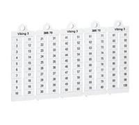 Legrand 039524 Plaque Repères à Lecture Horizontale pour Bloc de Jonction Viking3, Pas 6mm, avec Chiffres 401 à 500