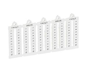 Legrand 039555 Plaque Repères à Lecture Verticale pour Bloc de Jonction Viking3, Pas 5mm, avec Chiffres 1 à 10