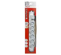 Legrand 050093 Rallonge MultiPrise avec Indicateur de Surcharge Safe Control, Disjoncteur, 6x2P+T, 16A, 230V, Blanc